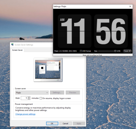 windows flip clock screensaver